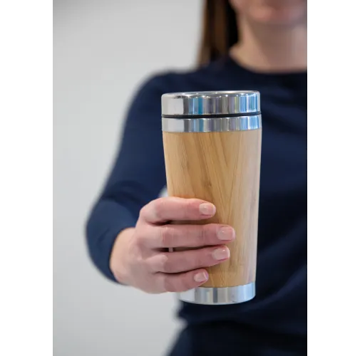 marron Taza de bambú