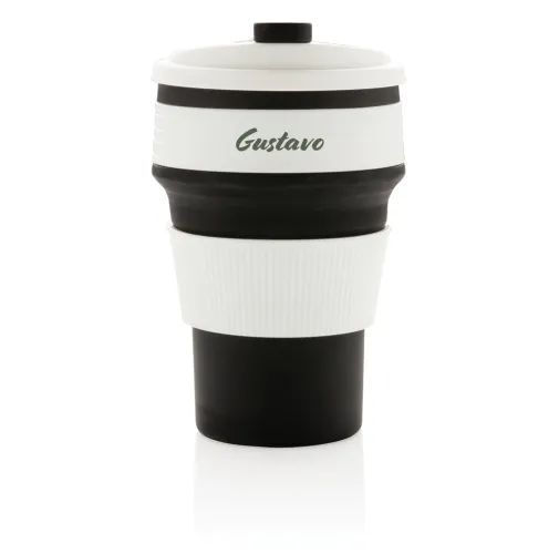 negro Taza plegable de silicona