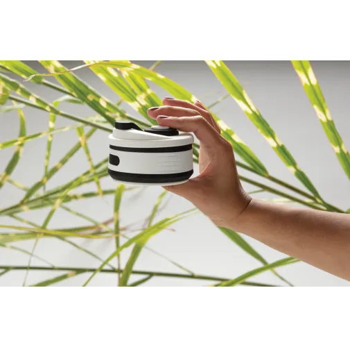 negro Taza plegable de silicona