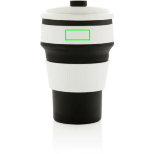 negro Taza plegable de silicona