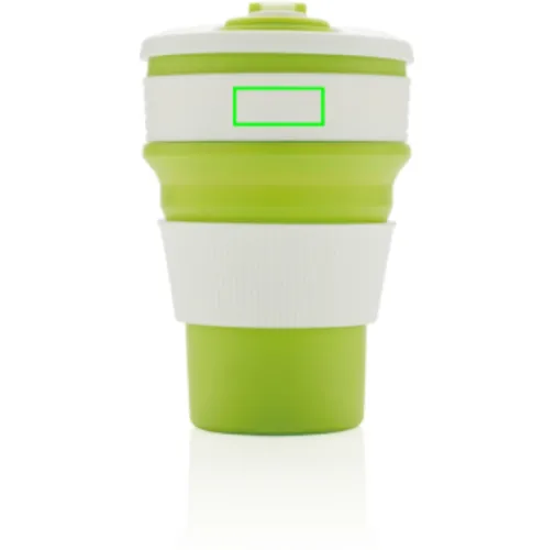 verde Taza plegable de silicona