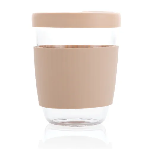 Vaso de borosilicato Ukiyo con tapa y funda de silicona