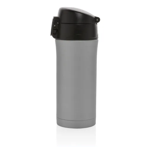 Taza metálica al vacío con cierre fácil