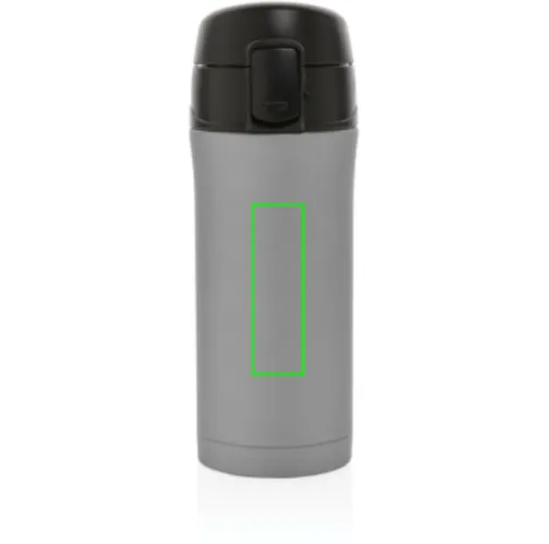 Taza metálica al vacío con cierre fácil