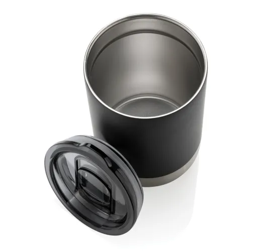 negro Taza de acero inoxidable reciclado RCS