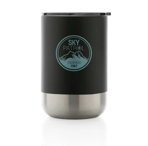 negro Taza de acero inoxidable reciclado RCS
