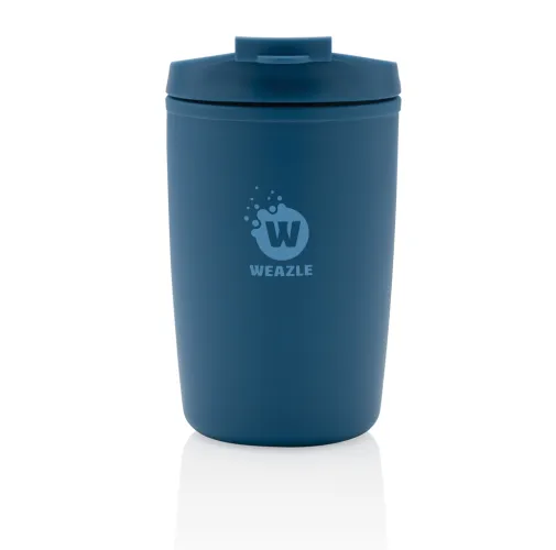 azul Taza de PP reciclado GRS con tapa de seguridad