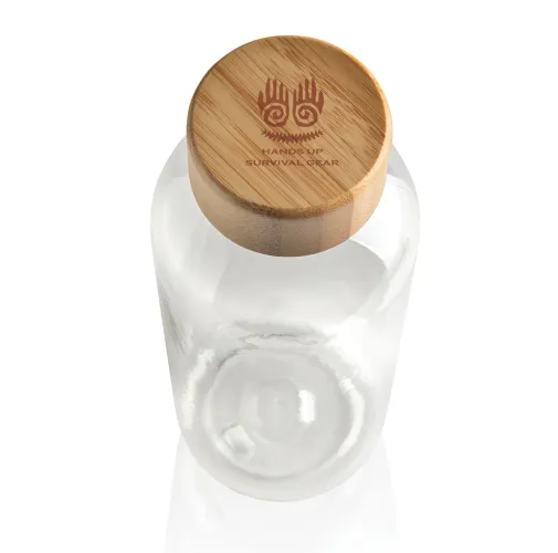 Botella RCS RPET con tapa de bambú
