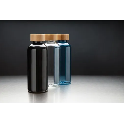 Botella RCS RPET con tapa de bambú