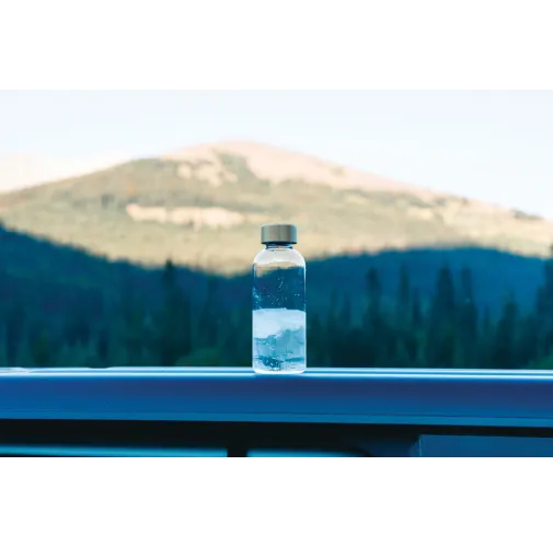 Botella RCS RPET con tapa de bambú