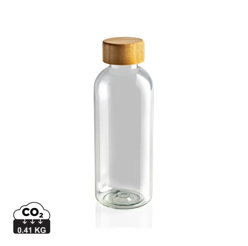 Botella RCS RPET con tapa de bambú