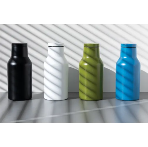 azul Botella compacta de acero inoxidable reciclado RCS