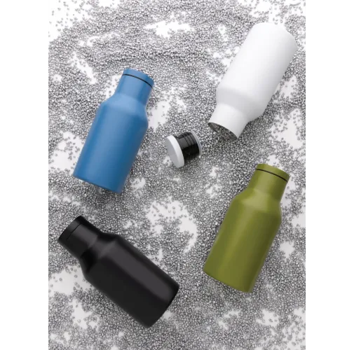 azul Botella compacta de acero inoxidable reciclado RCS