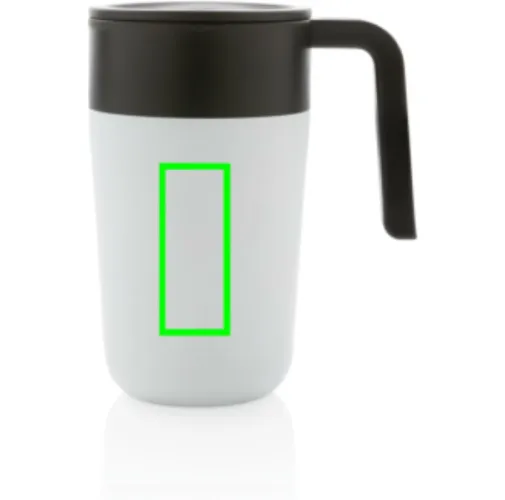 blanco Taza con asa de PP y SS Reciclado GRS