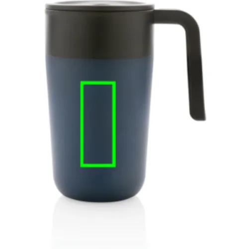 azul marino Taza con asa de PP y SS Reciclado GRS