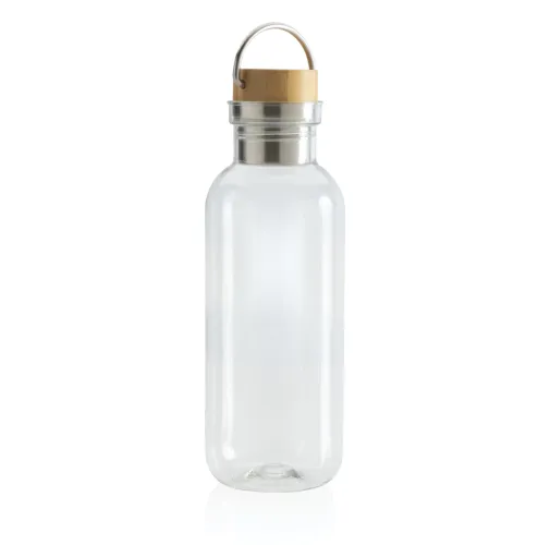 Botella RCS RPET con tapa y asa de bambú