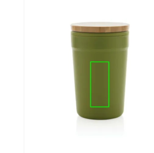 verde Taza GRS RPP con tapa de bambú