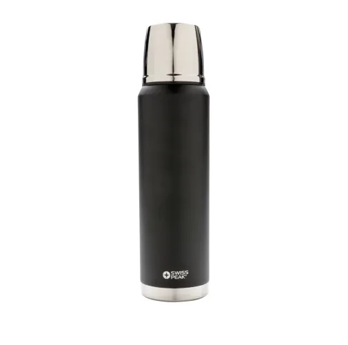 negro Termo Swiss Peak Elite de cobre al vacío 1L