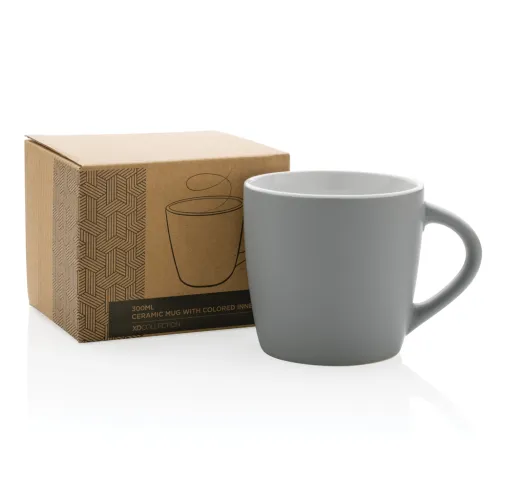 Taza de cerámica con interior de color 300ml