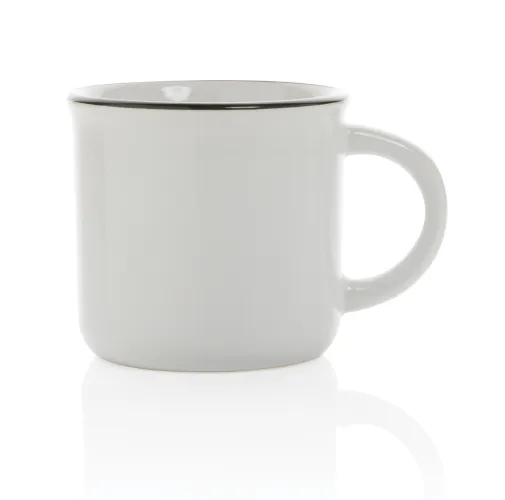 blanco, blanco Taza de cerámica vintage 280ml