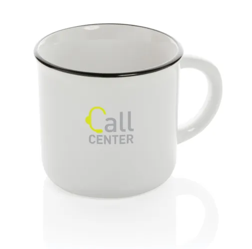 blanco, blanco Taza de cerámica vintage 280ml