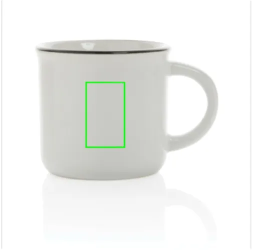 blanco, blanco Taza de cerámica vintage 280ml