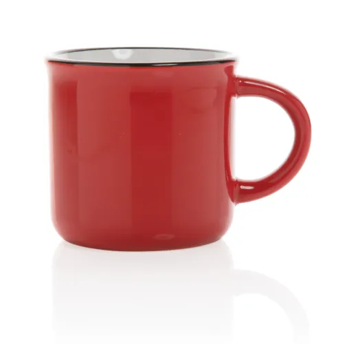 rojo Taza de cerámica vintage 280ml