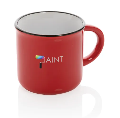 rojo Taza de cerámica vintage 280ml