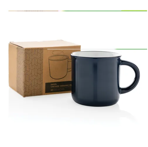 azul marino Taza de cerámica vintage 280ml