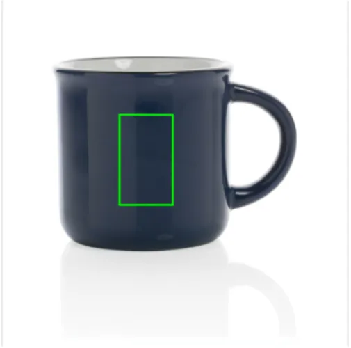 azul marino Taza de cerámica vintage 280ml