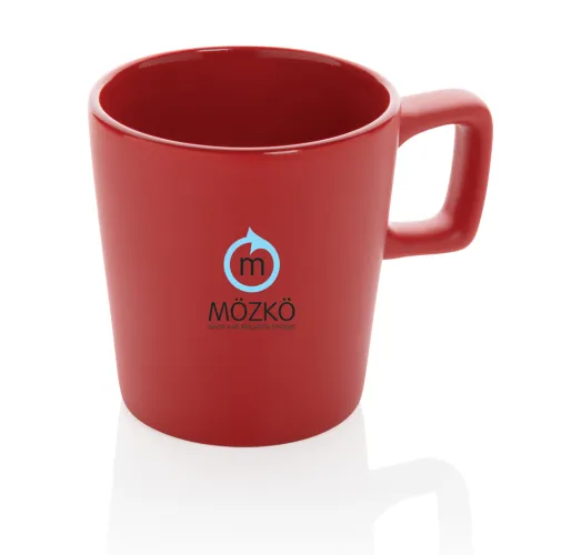 rojo Taza moderna de café de cerámica 300ml