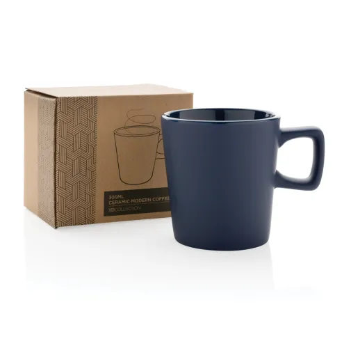 azul marino Taza moderna de café de cerámica 300ml