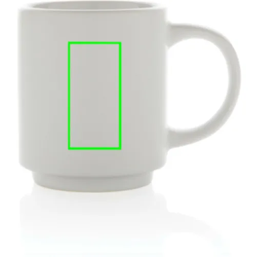 blanco Taza apilable de cerámica 180ml