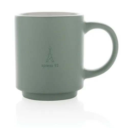 verde Taza apilable de cerámica 180ml