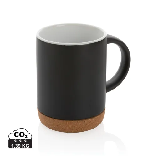 TAZA DE CERÁMICA CON BASE DE CORCHO 280ML.