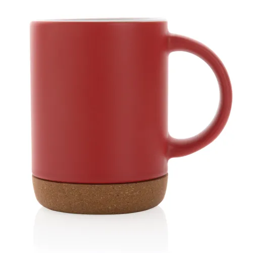 rojo Taza de cerámica con base de corcho 280ml.