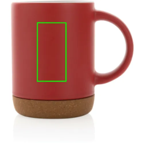 rojo Taza de cerámica con base de corcho 280ml.