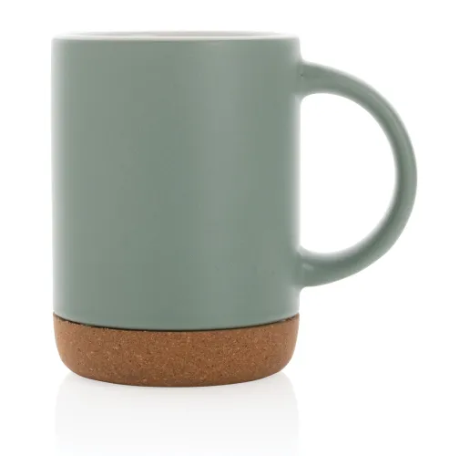verde Taza de cerámica con base de corcho 280ml.