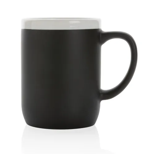 Taza de cerámica con borde blanco 300ml.