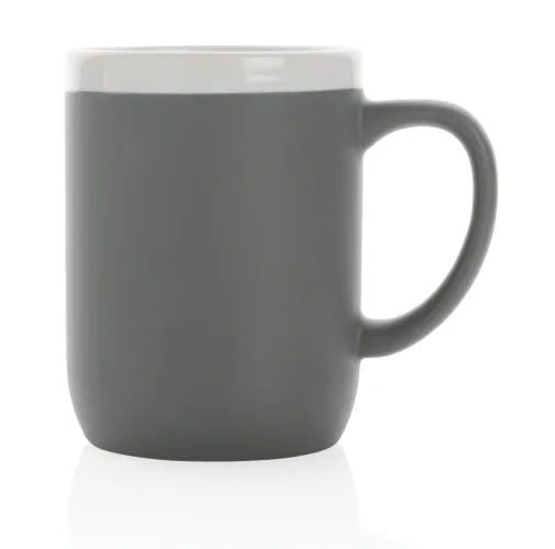 Taza de cerámica con borde blanco 300ml.
