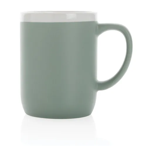 Taza de cerámica con borde blanco 300ml.