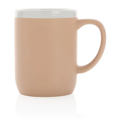 Taza de cerámica con borde blanco 300ml.