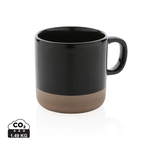 TAZA DE CERÁMICA ESMALTADA 360ML.