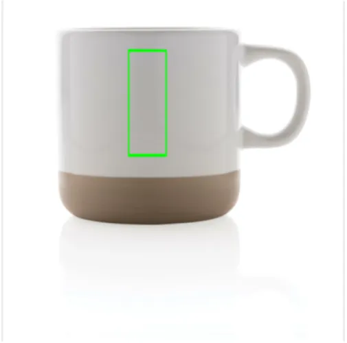Taza de cerámica esmaltada 360ml.