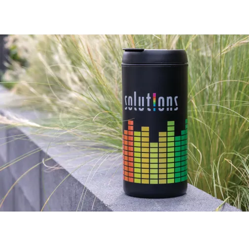 negro Taza Metro RCS de acero inoxidable reciclado