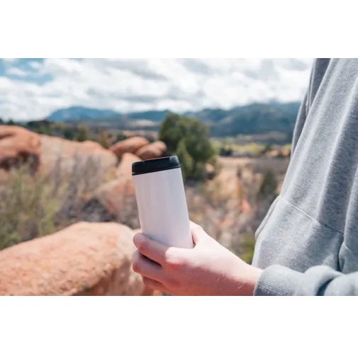 blanco Taza Metro RCS de acero inoxidable reciclado