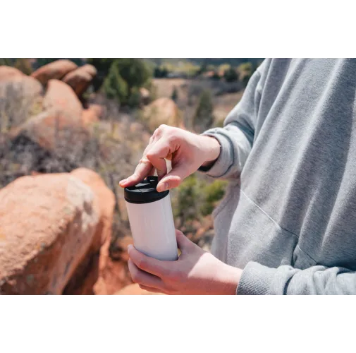 blanco Taza Metro RCS de acero inoxidable reciclado