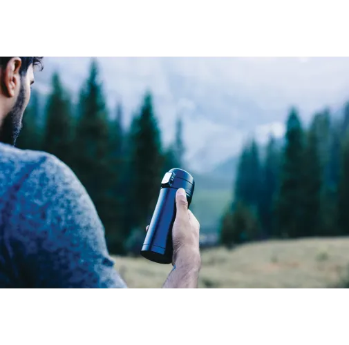 negro Taza al vacío de acero inoxidable reciclado RCS