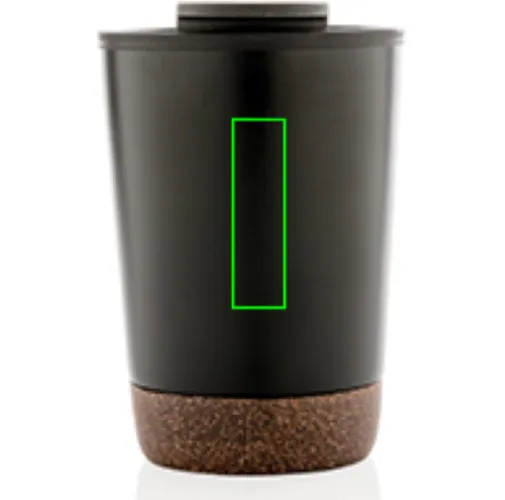 negro Taza de café de corcho y acero inoxidable GRS RPP