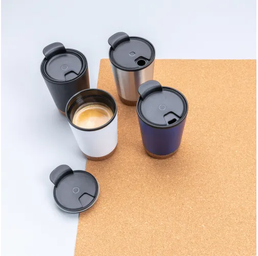 plata Taza de café de corcho y acero inoxidable GRS RPP